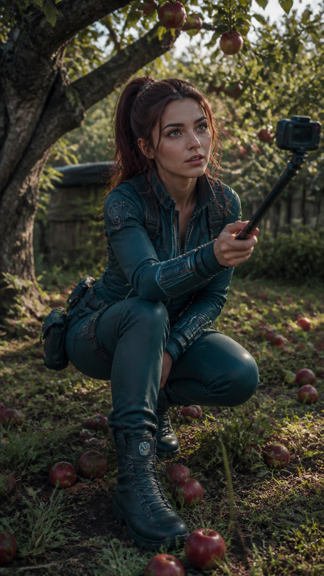 Scene reference image 1 · seed character composited into the scene