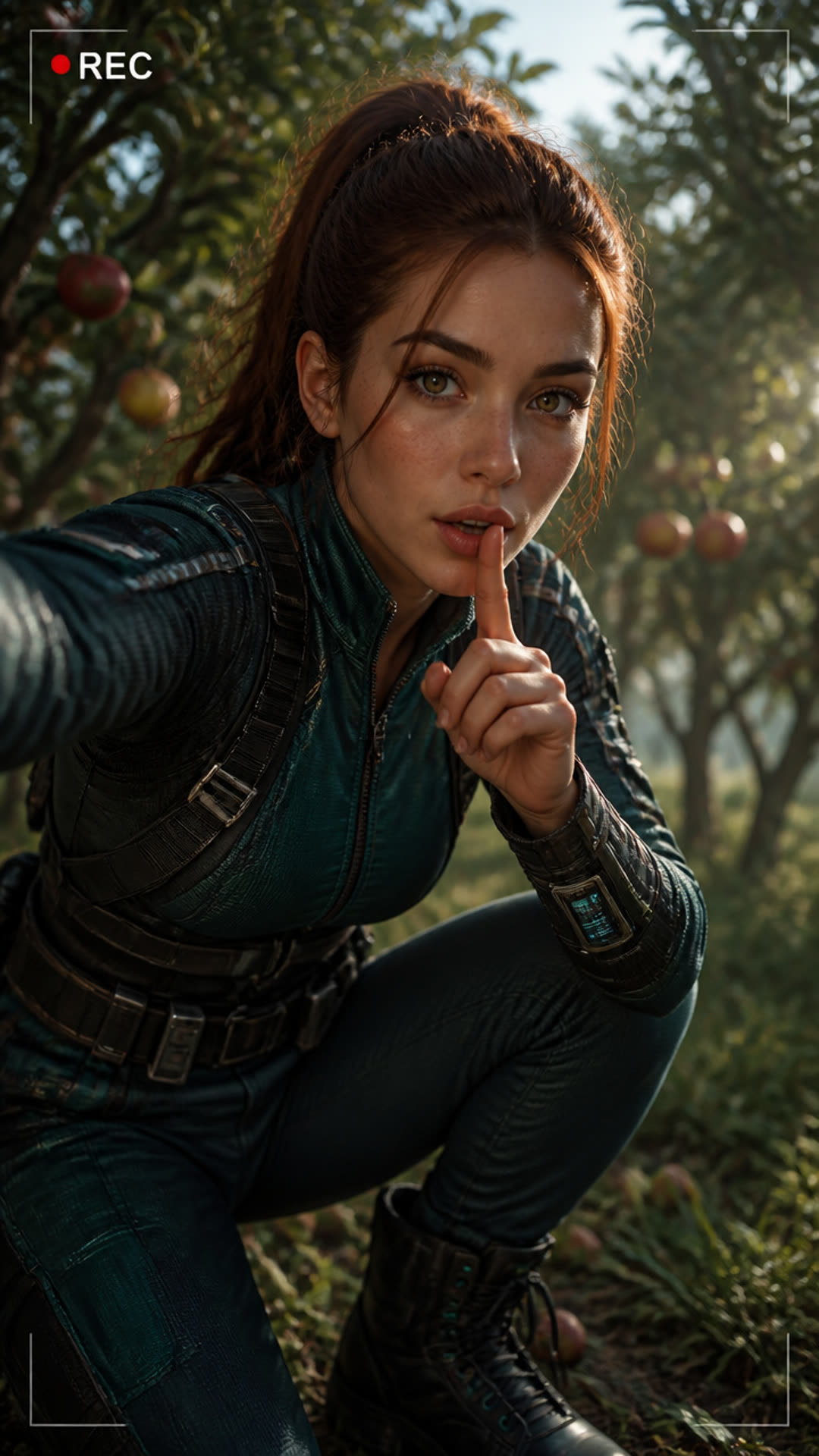 Scene reference image 4 · seed character composited into the scene
